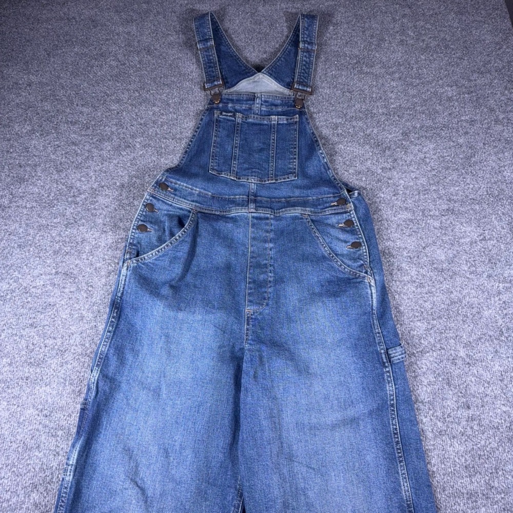 Vintage Y2K Wrangler Retro Womens Blue Denim Carpenter Overall Bibs Size 12